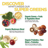 Country Farms Super Greens Drink Mix 590g opened with scoop