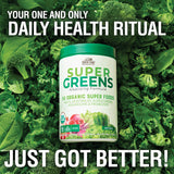 Country Farms Super Greens Drink Mix in a glass