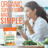 Country Farms Super Greens Pineapple-Mango drink in a glass