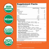 Country Farms Super Greens Pineapple-Mango nutritional information on back