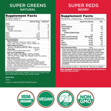 Country Farms Super Greens + Super Reds Essential Pack nutritional information