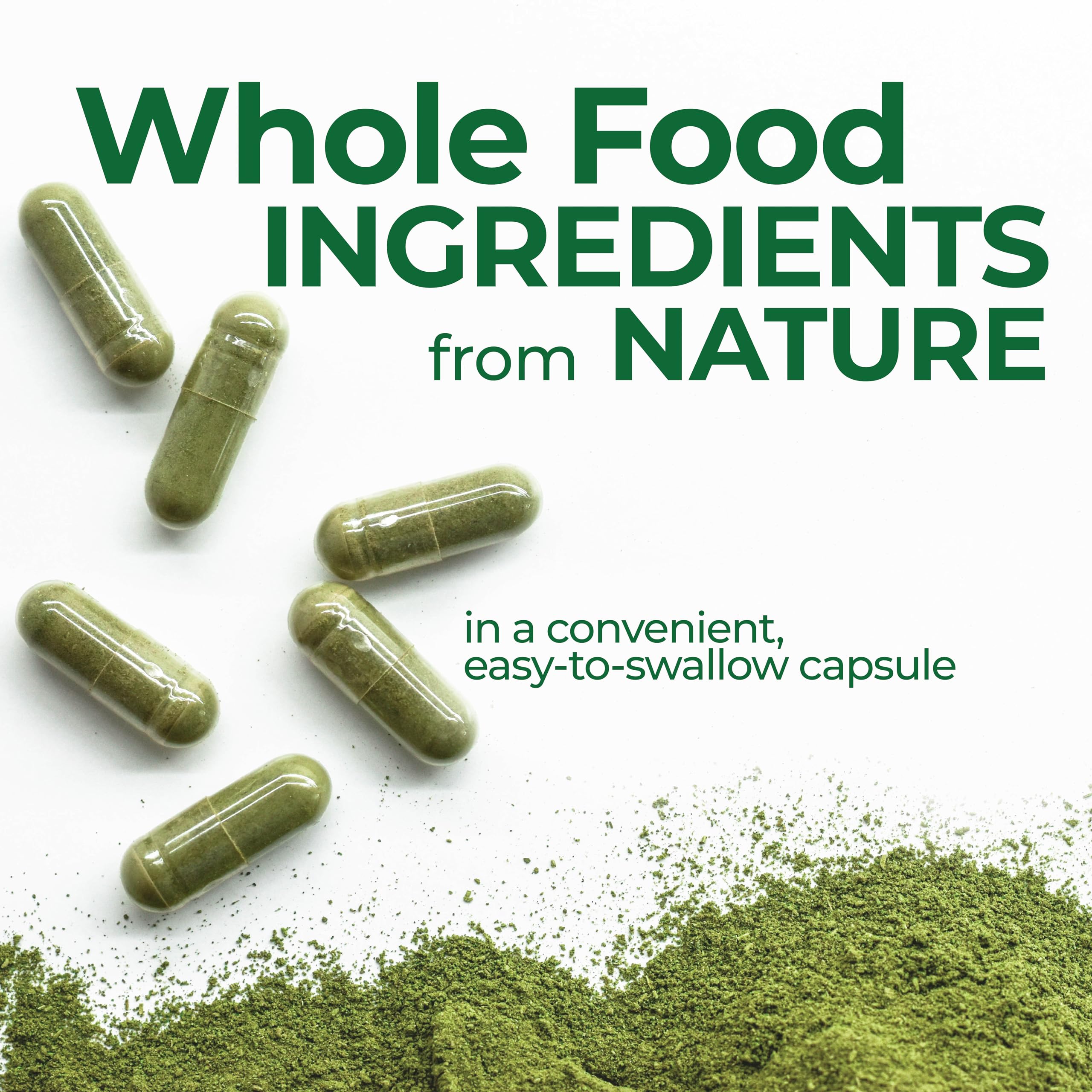 Country Farms Super Greens Veggie Capsules back view with nutritional information