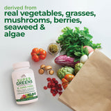 Country Farms Super Greens Veggie Capsules showing capsule size and shape