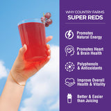 Country Farms Super Reds Antioxidant Powder mixed in water