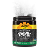 Country Life Activated Coconut Charcoal Powder 500mg with measuring scoop