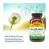Country Life Aller-Max Bromelain Supplement side view with ingredients