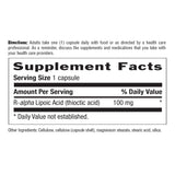 Country Life Alpha Lipoic Acid supplement ingredients list