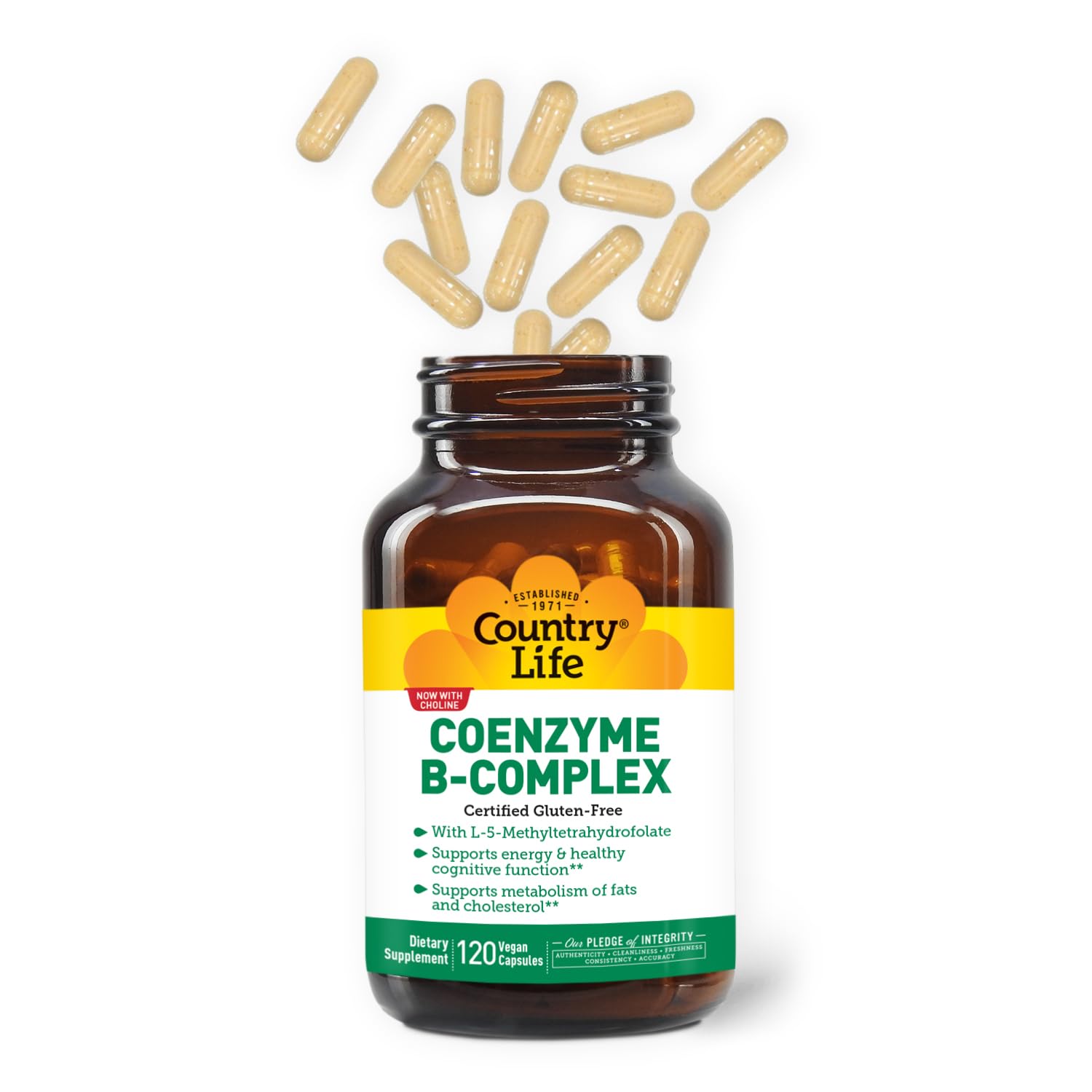 Country Life B Complex Vitamin Capsules bottle with label