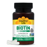 Country Life Biotin 5000 MCG capsules front view