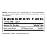 Country Life Biotin 5000 MCG capsules packaging