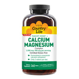 Country Life Calcium Magnesium Supplement 1000mg side view
