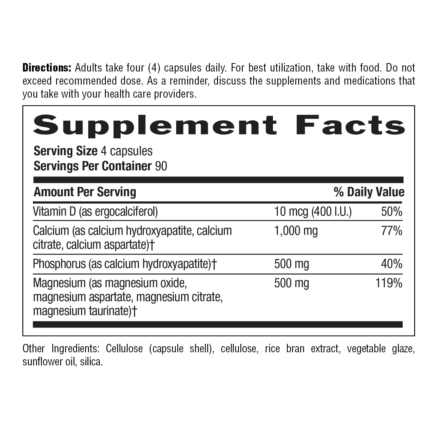 Country Life Calcium Magnesium Vitamin D 90 Capsules on a wooden table