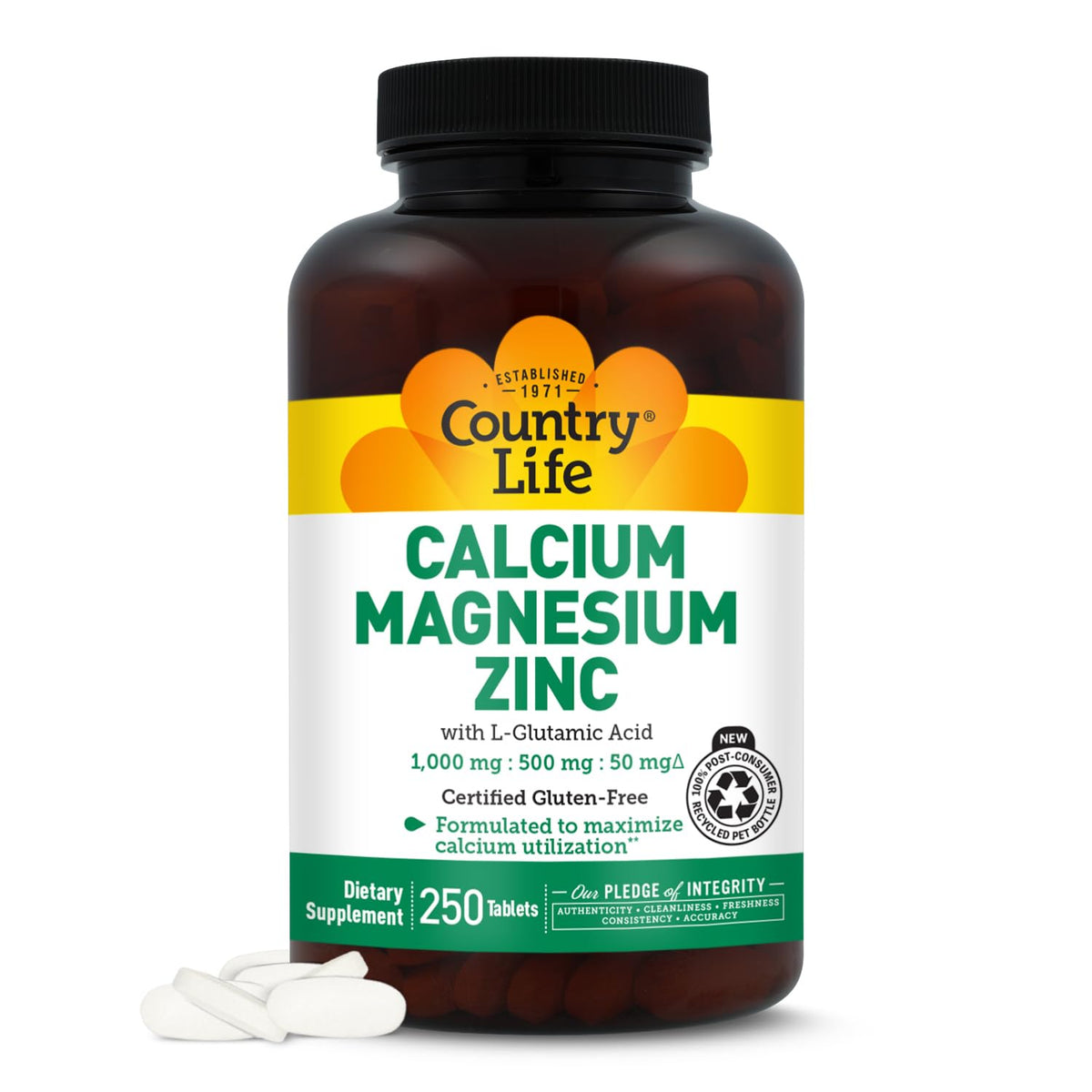 Country Life Calcium Supplement 508g front view
