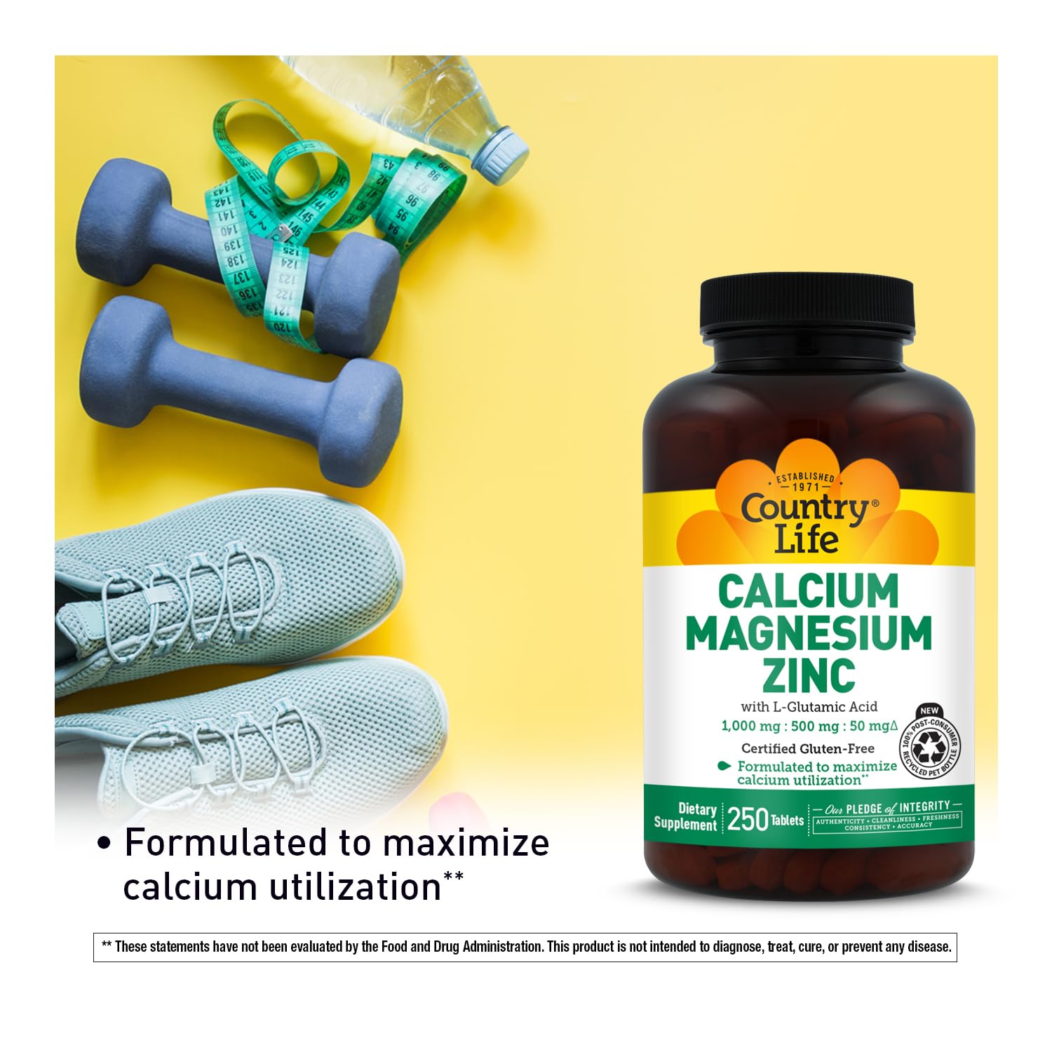 Country Life Calcium Supplement 508g tablets close-up