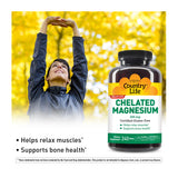 Country Life Chelated Magnesium 250mg tablet side view