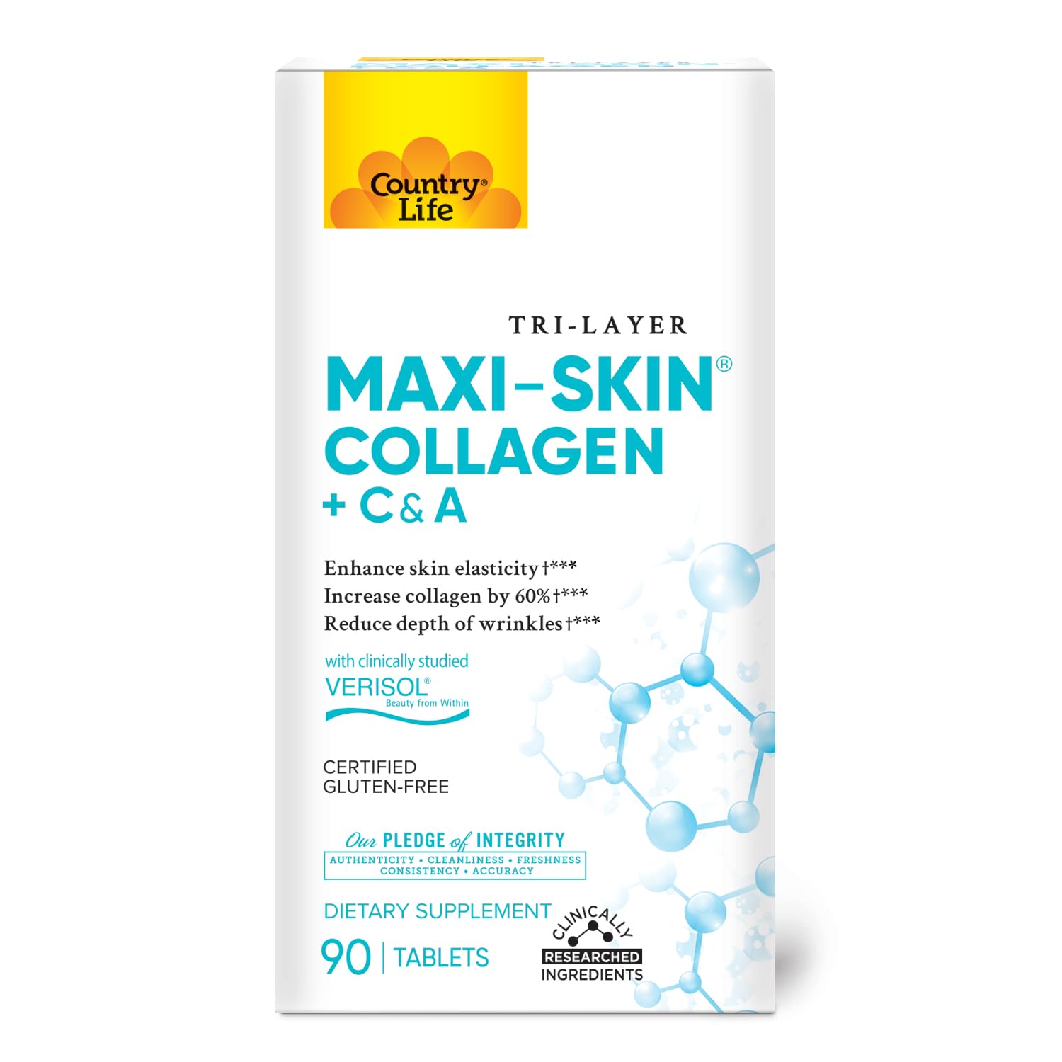 Country Life Collagen Peptides 318g front view