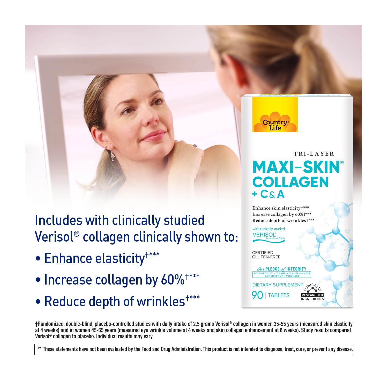 Country Life Collagen Peptides packaging side view
