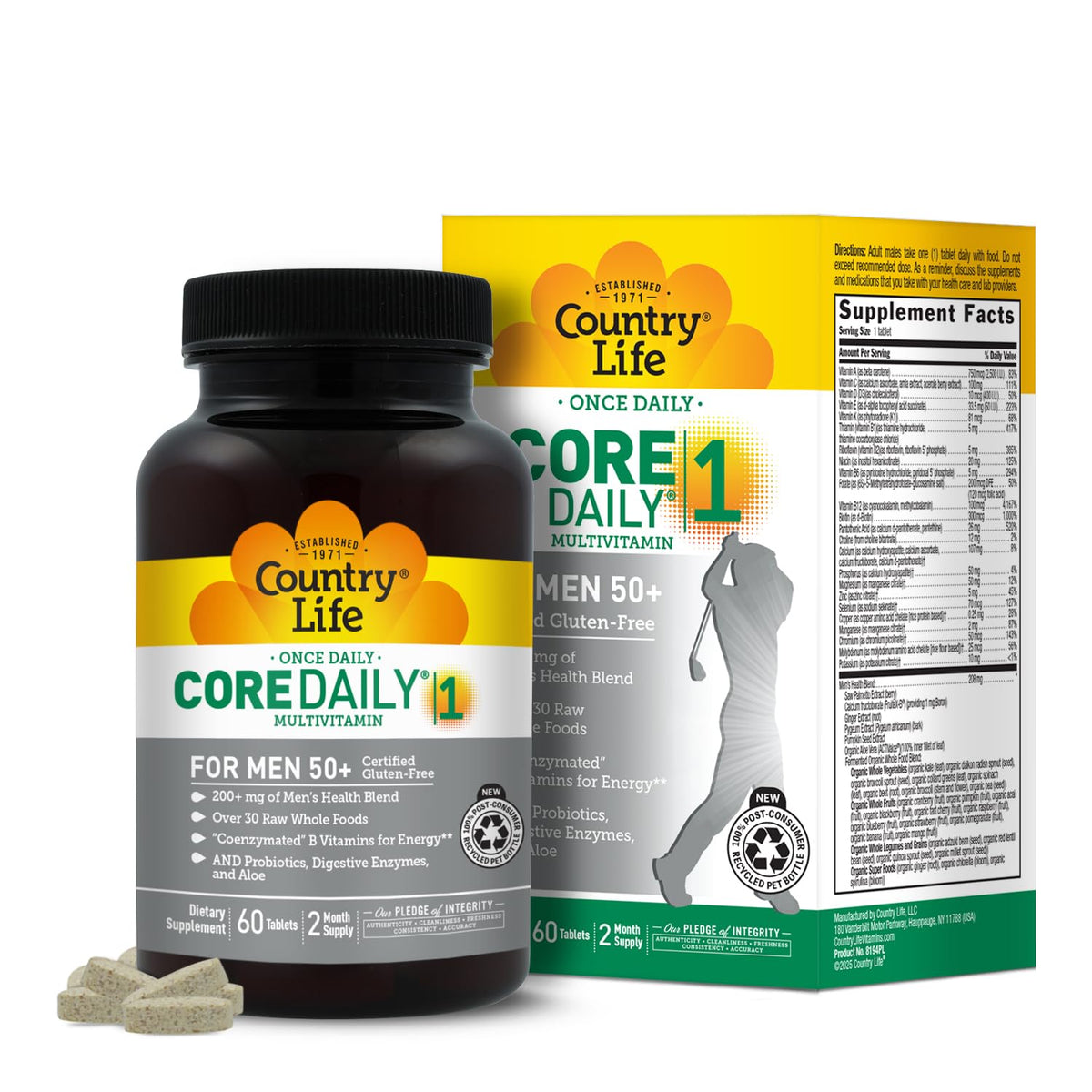 Country Life CORE DAILY-1 Multivitamin for Men 50+ front view