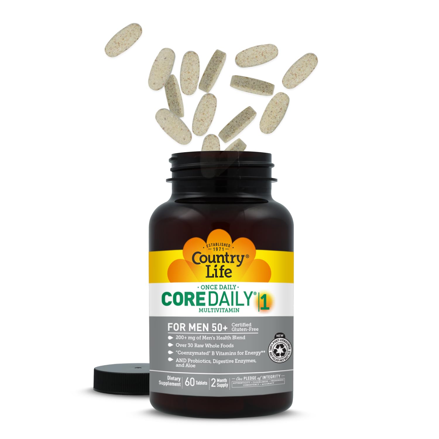 Country Life CORE DAILY-1 Multivitamin for Men 50+ nutritional information