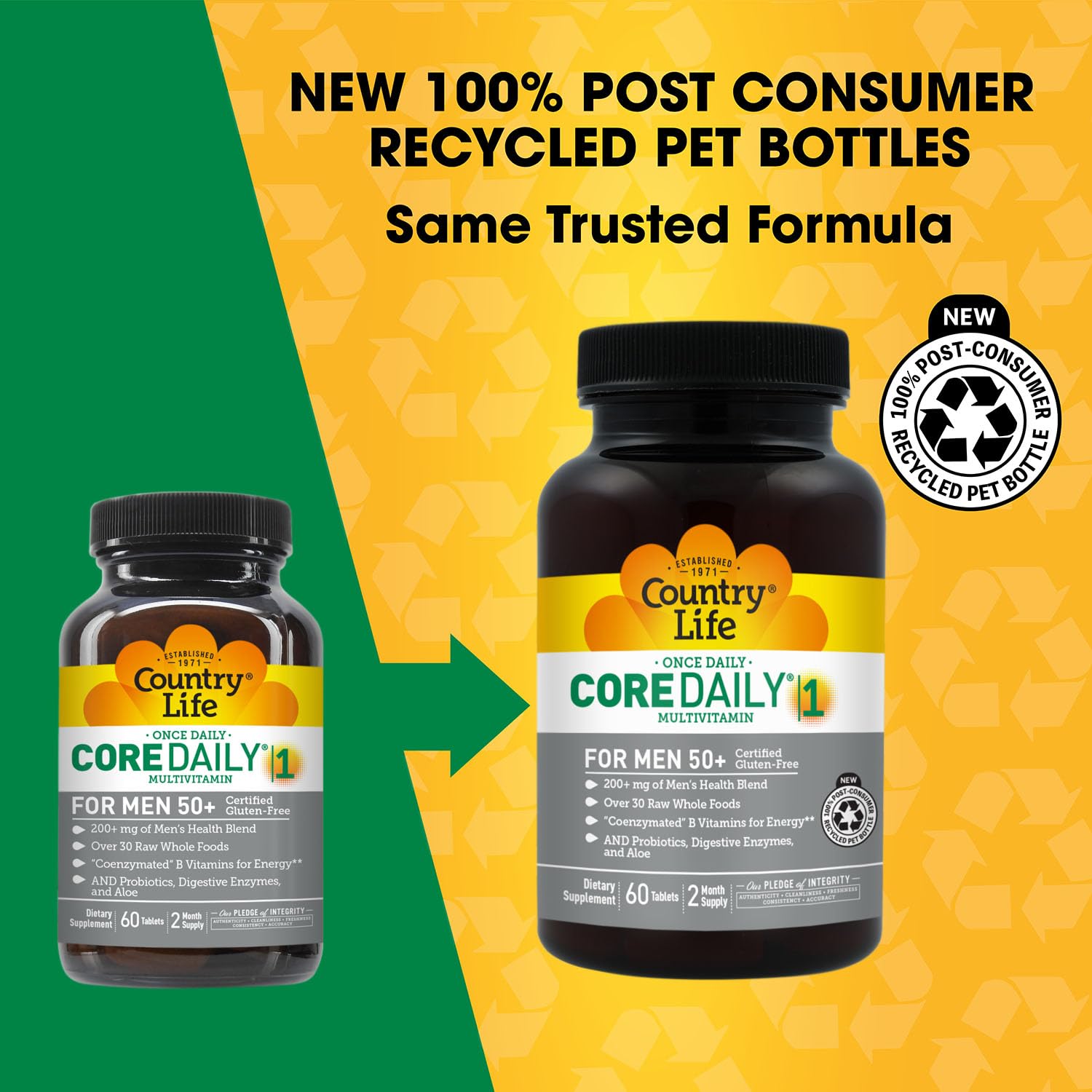 Country Life CORE DAILY-1 Multivitamin for Men 50+ side view