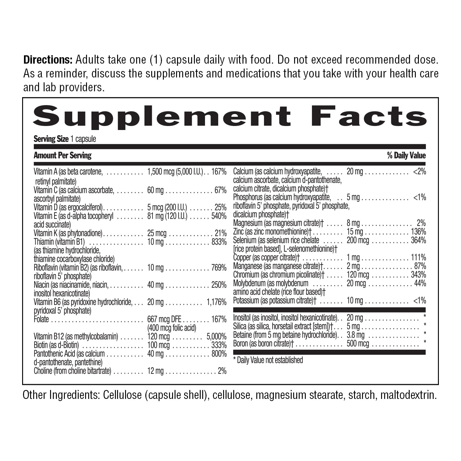 Country Life Daily Total One Multivitamin gluten-free certification