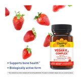 Country Life K2 tablets with strawberry flavour