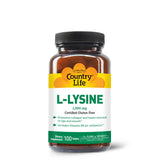 Country Life L-Lysine Supplement 181g capsule close-up