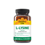 Country Life L-Lysine Supplement 181g label detail