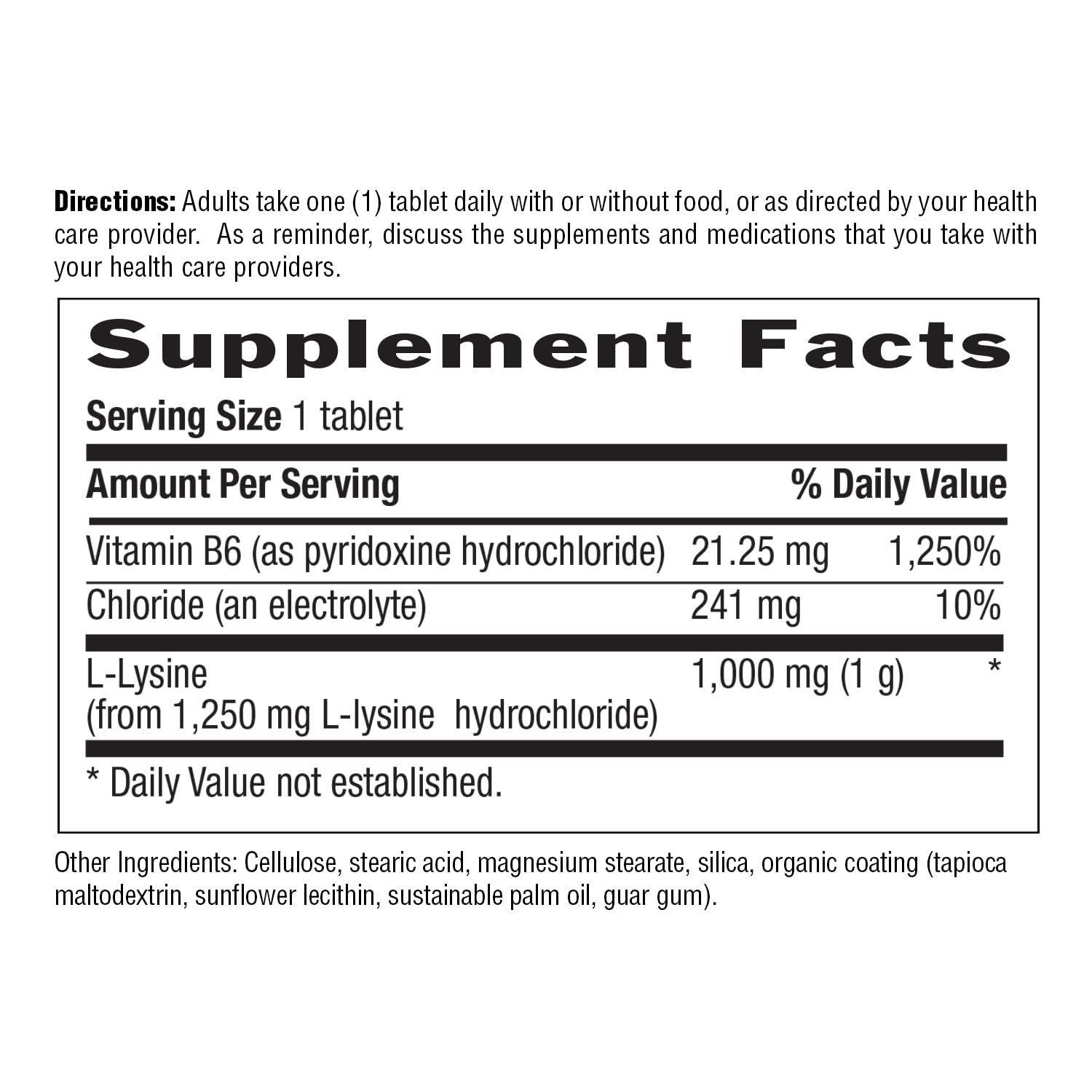 Country Life L-Lysine Supplement 181g on a wooden table