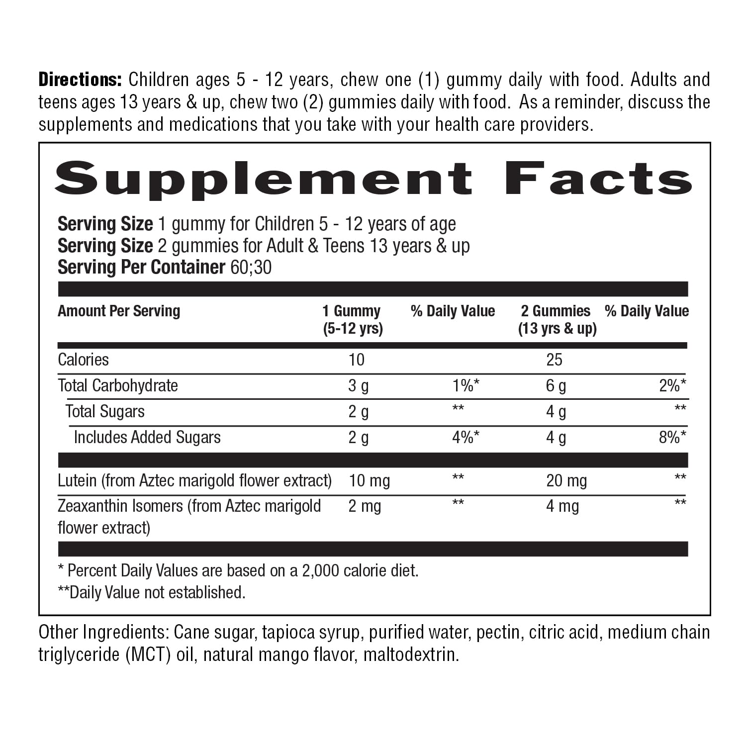 Country Life Lutein Gummies displayed with natural ingredients
