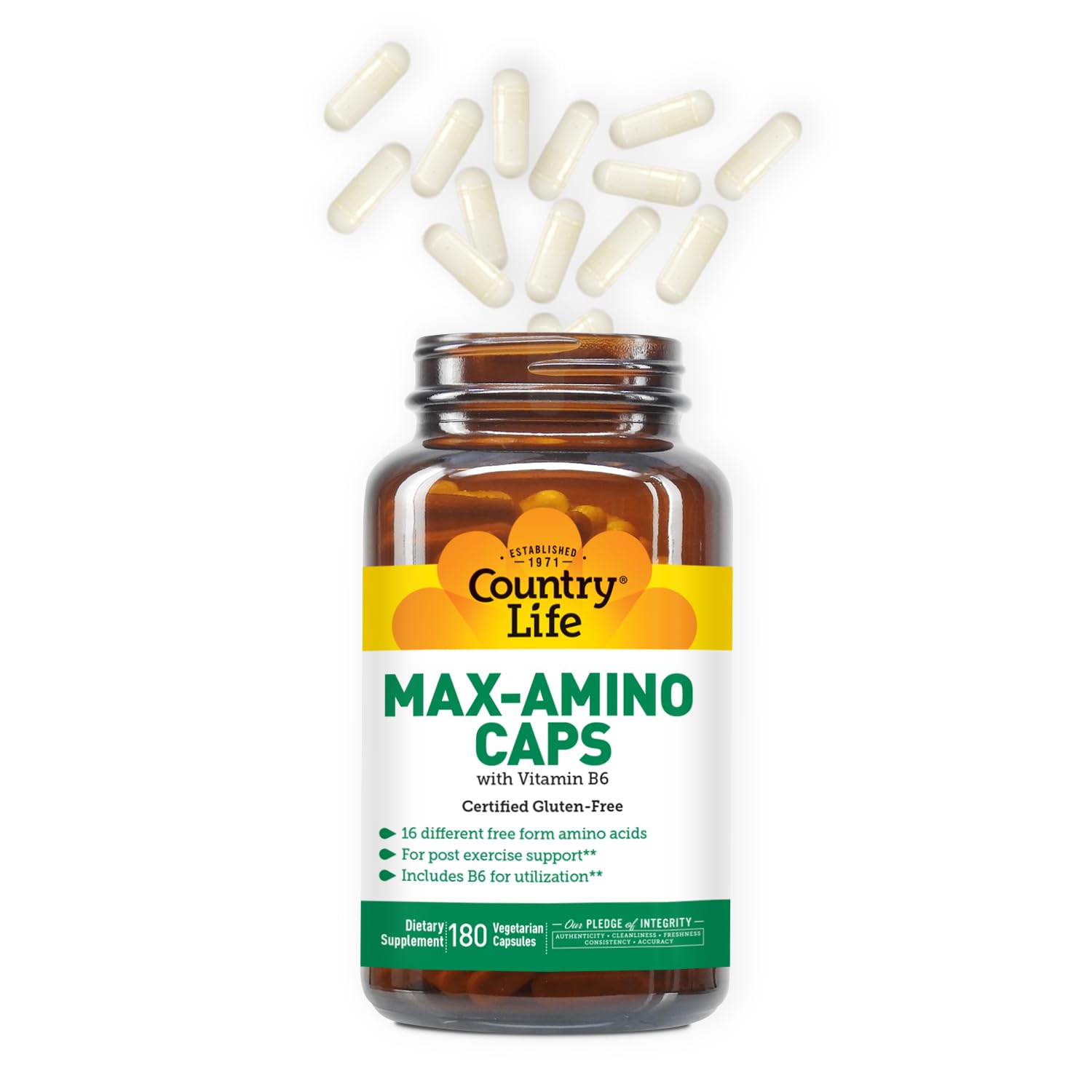Country Life Max-Amino Multivitamin 336g side view