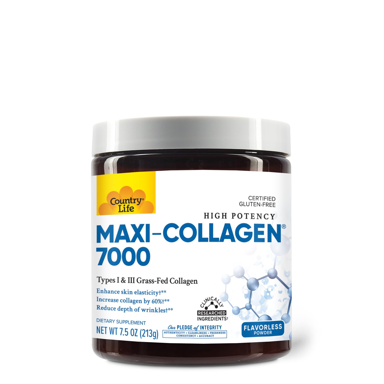 Country Life Maxi-Collagen 7000 Powder front view packaging