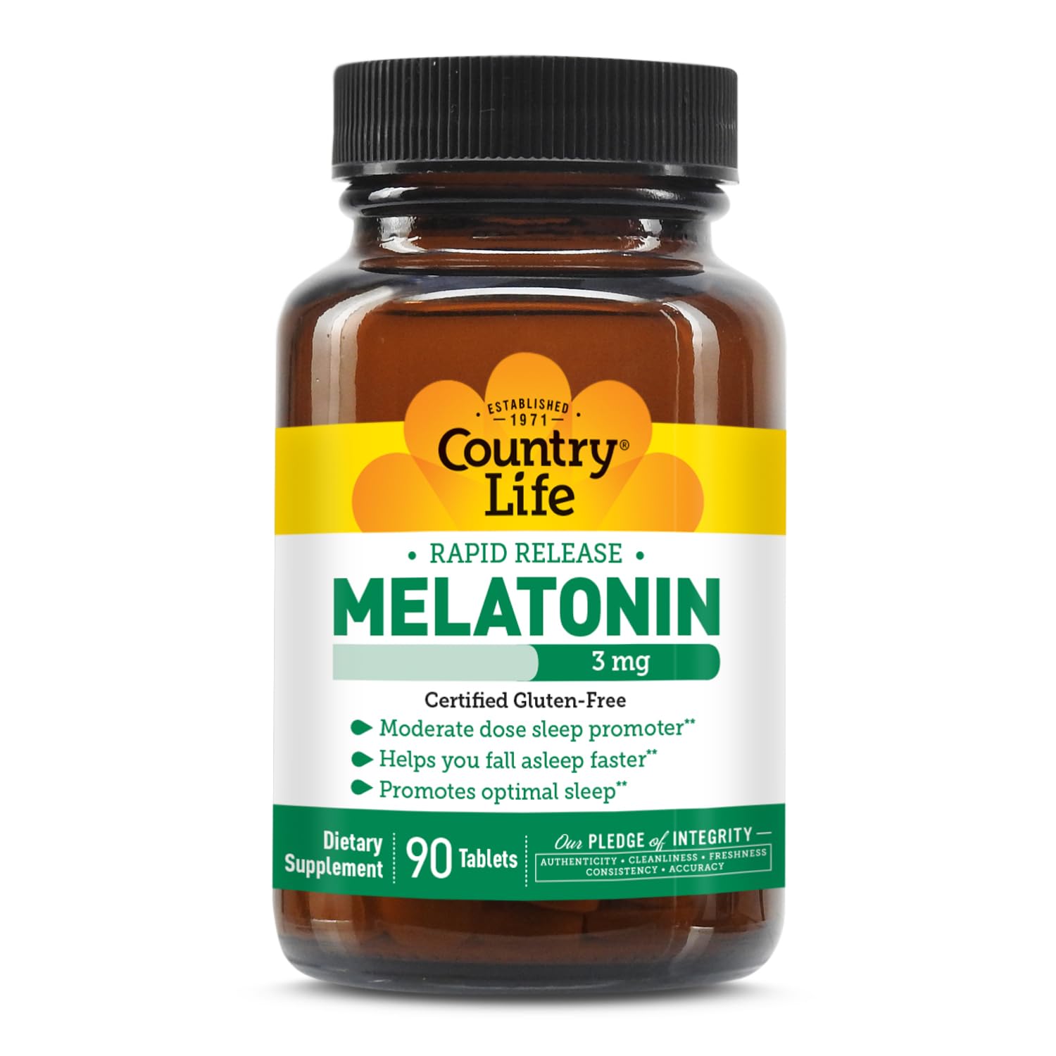 Country Life Melatonin Sleep Aid 3mg front view with packaging