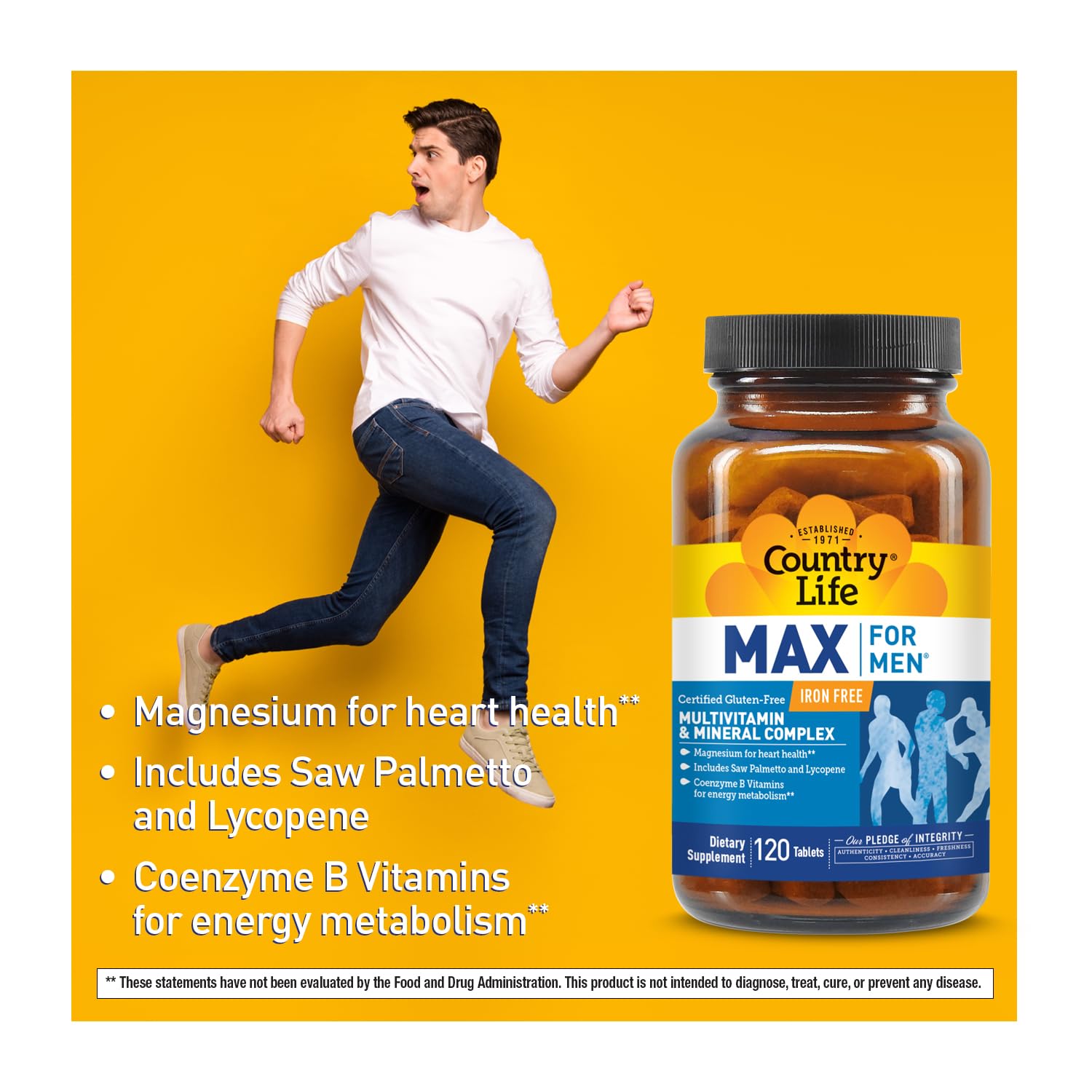 Country Life Men's Iron-Free Multivitamin packaging
