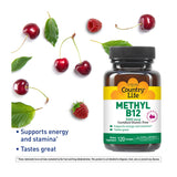 Country Life Methyl B-12 Lozenges 3000 mcg lozenge close-up