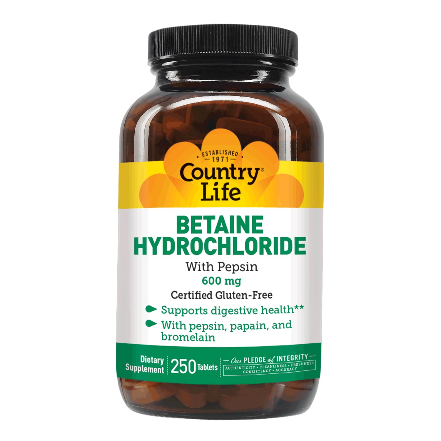 Country Life Multi-Enzymes Supplement 544g on a kitchen counter