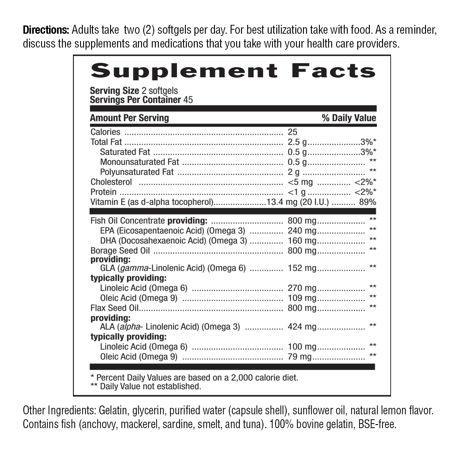 Country Life Omega 3-6-9 Complete Supplement packaging
