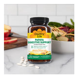 Country Life Papaya daily Support chewable wafers in a bowl