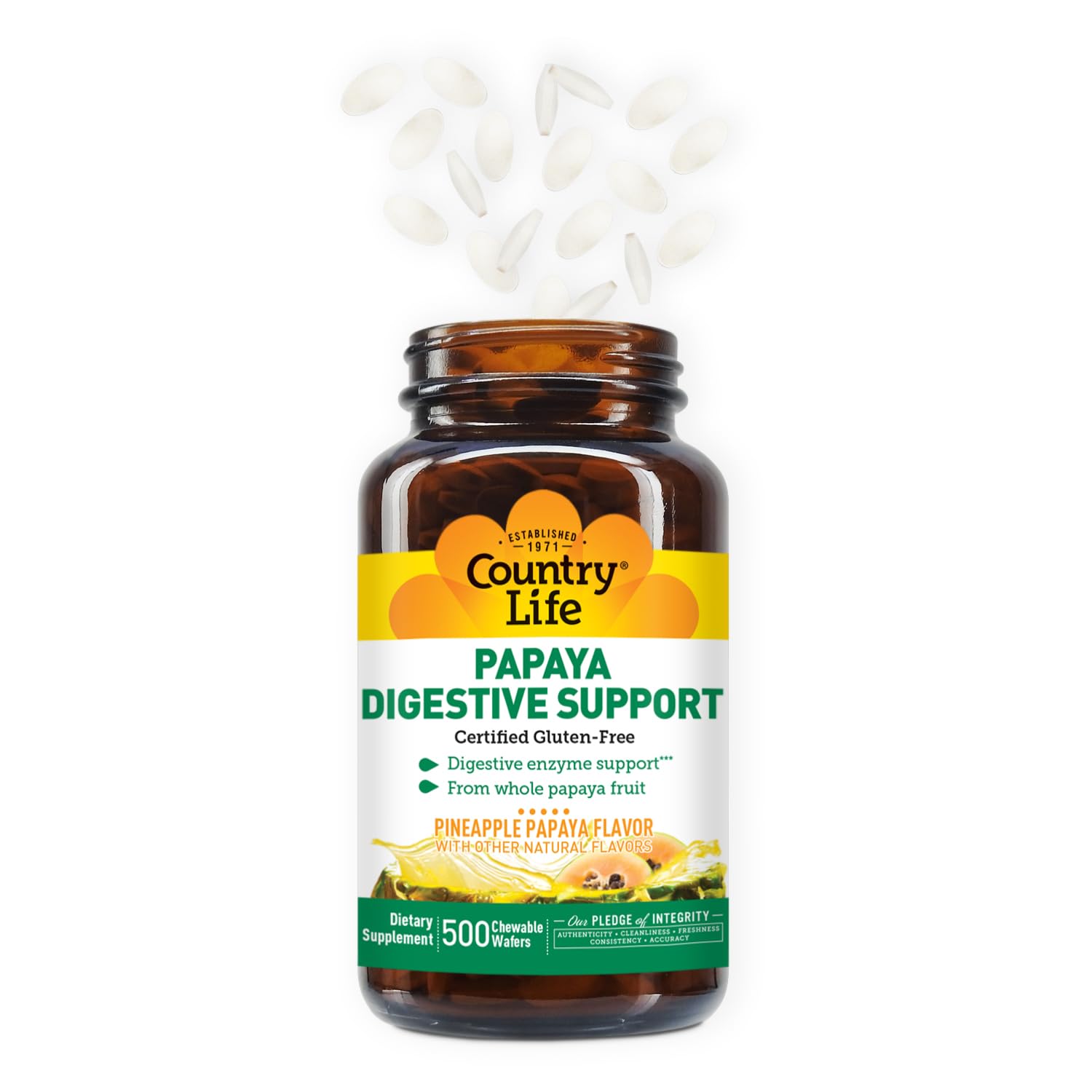 Country Life Papaya daily Support nutritional information