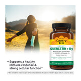 Country Life Quercetin with Vitamin D3 capsule bottle side view