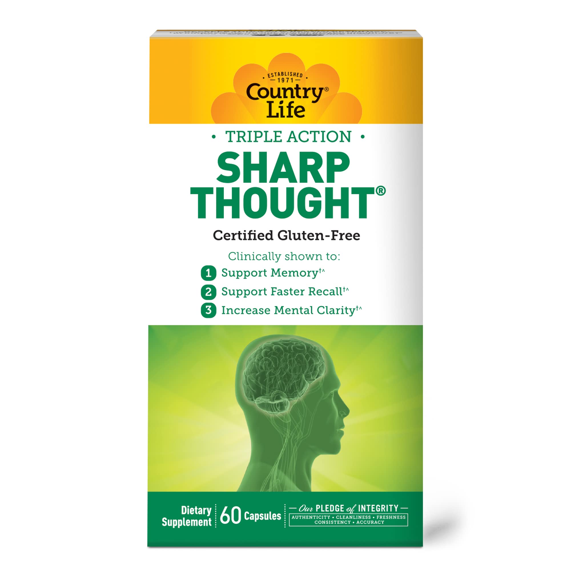 Country Life Sharp Thought 136g supplement lifestyle scene
