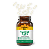 Country Life Taurine 500mg bottle side view