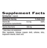 Country Life Taurine 500mg supplement facts
