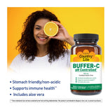 Country Life Vitamin C dietary supplement capsule bottle side view