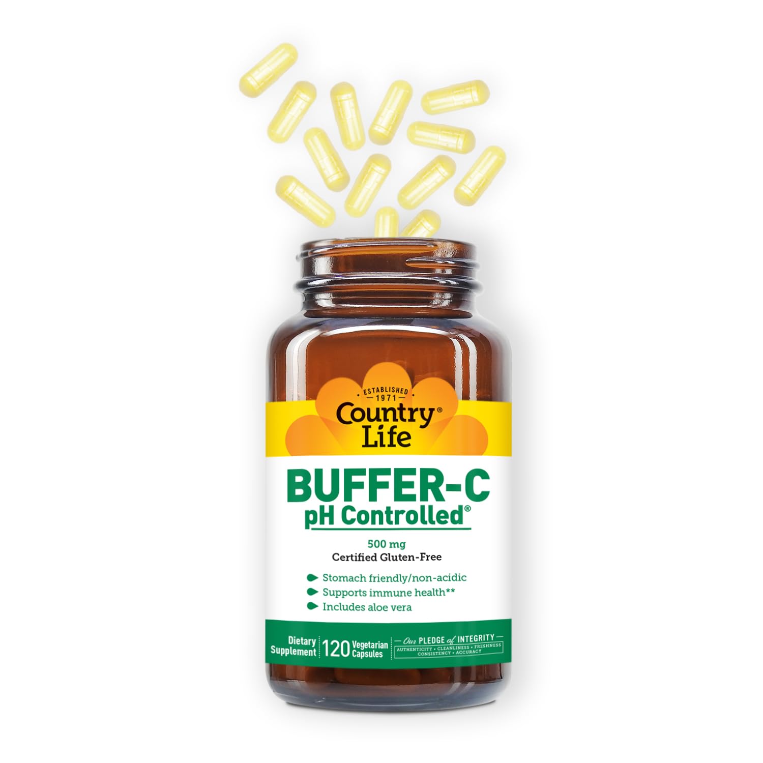Country Life Vitamin C dietary supplement packaging details