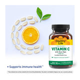 Country Life Vitamin C tablets close-up