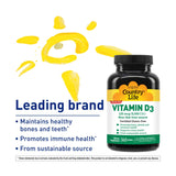 Country Life Vitamin D3 5000 IU Softgels bottle side view