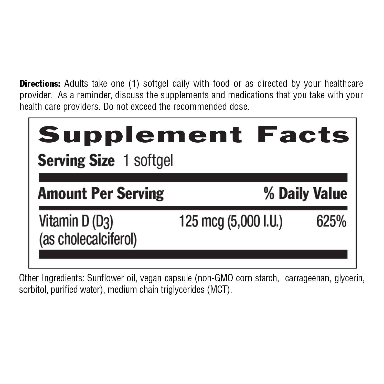 Country Life Vitamin D3 5000 IU Vegan Capsules with measuring spoon