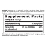 Country Life Vitamin D3 5000 IU Vegan Capsules with measuring spoon