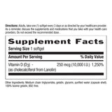 Country Life Vitamin D3 bottle with softgels displayed